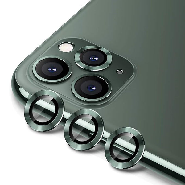 Green Metallic camera ring lens guard for Apple iphone 15 Pro Max - The Hatke