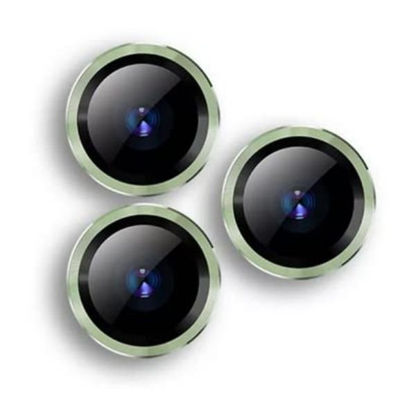 Green Metallic camera ring lens guard for Apple iphone 15 Pro Max - The Hatke