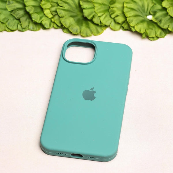 Green Original Silicone case for Apple iphone 15 - The Hatke