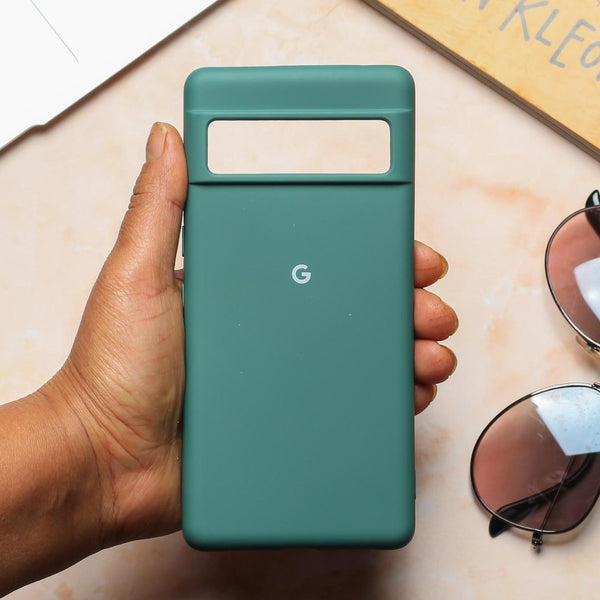Green Original Silicone case for Google Pixel 7 - The Hatke