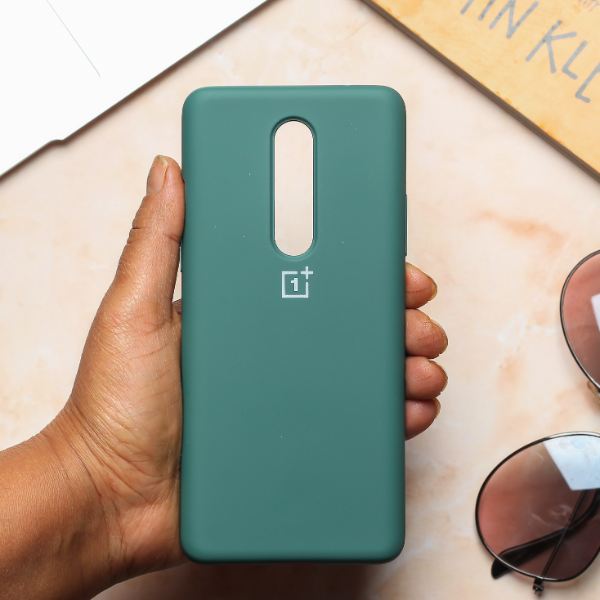 Green Original Silicone case for Oneplus 8 - The Hatke