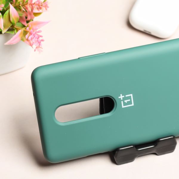 Green Original Silicone case for Oneplus 8 - The Hatke