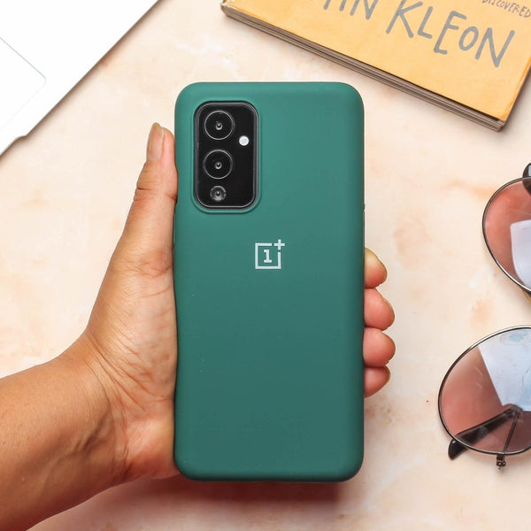 Green Original Silicone case for Oneplus 9 - The Hatke