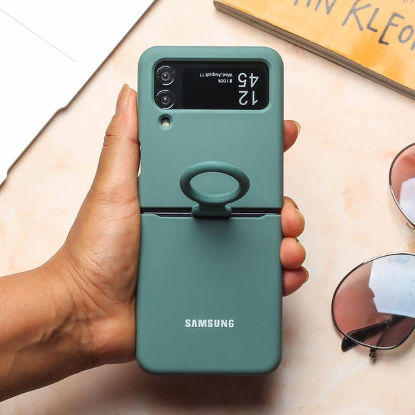 Green Original Silicone case for Samsung Galaxy Z FLIP 3 - The Hatke