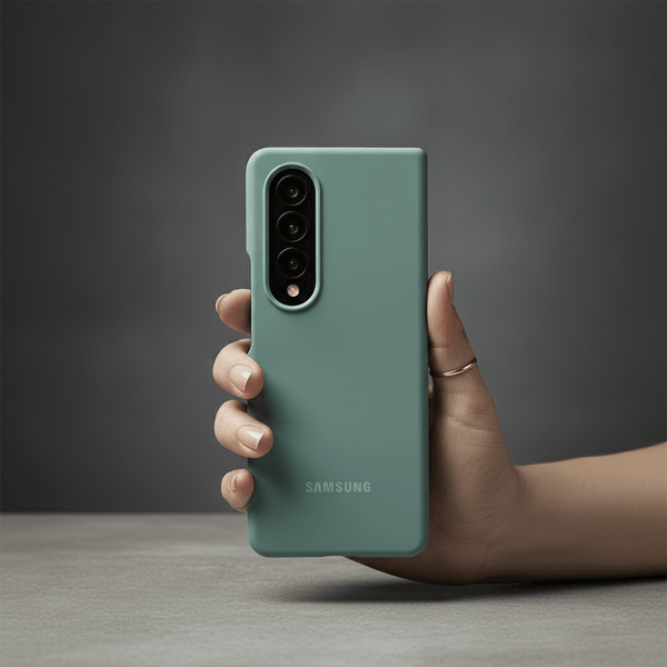 Green Original Silicone case for Samsung Z Fold 4 5G - The Hatke