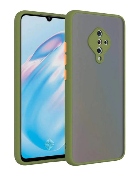 Green Smoke Camera Safe Silicone case for Vivo S1 pro - The Hatke