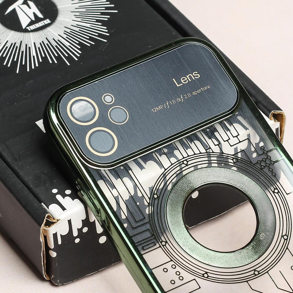 Green Watch Machine Logo Cut Transparent Case for Apple Iphone 11 - The Hatke