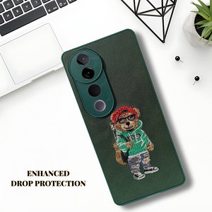 Green leather Guitar Camera Ornamented for Vivo V40