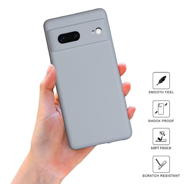 Grey Camera Original Silicone case for Google Pixel 7 - The Hatke