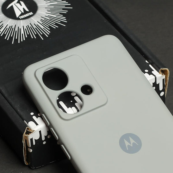 Grey Camera Original Silicone case for Motorola Edge 40 Neo - The Hatke