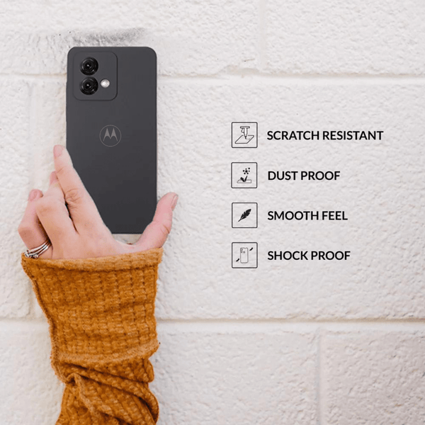 Grey Camera Original Silicone case for Motorola G84 - The Hatke