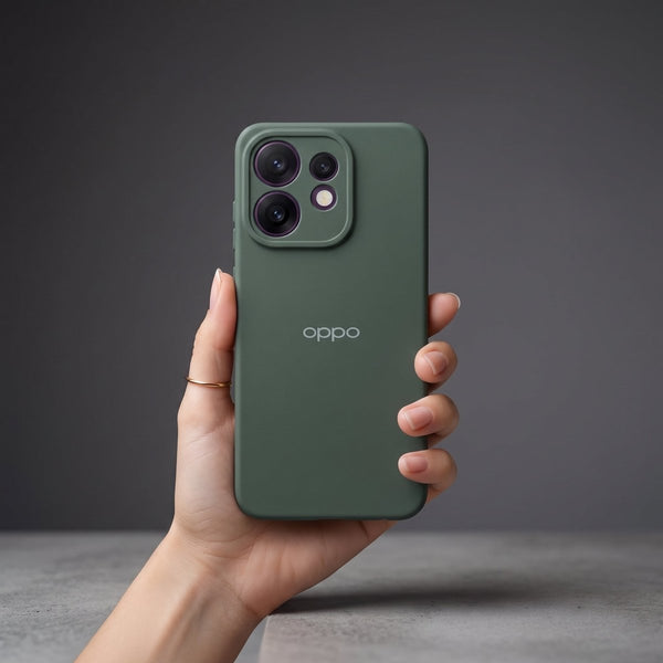 Grey Camera Original Silicone case for Oppo Reno 16 - The Hatke