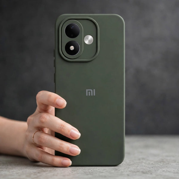 Grey Camera Original Silicone case for Redmi Note 17 - The Hatke