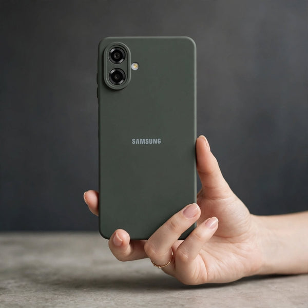 Grey Camera Original Silicone case for Samsung A07 - The Hatke