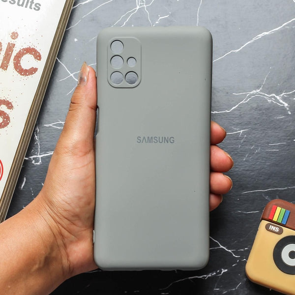 Grey Camera Original Silicone Case for Samsung A51 - The Hatke