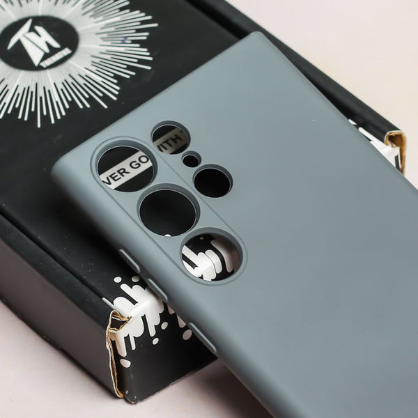 Grey Camera Original Silicone case for Samsung S22 Ultra - The Hatke