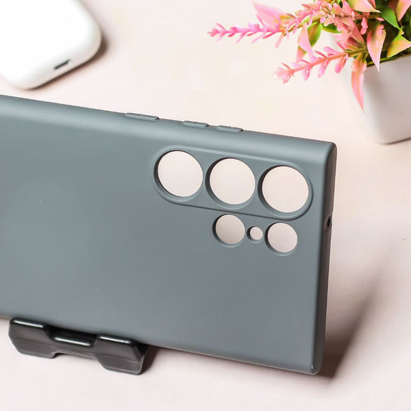 Grey Camera Original Silicone case for Samsung S22 Ultra - The Hatke