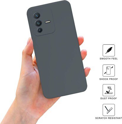 Grey Camera Original Silicone case for Vivo V23 - The Hatke