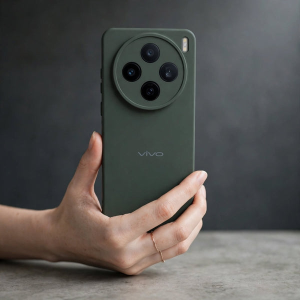 Grey Camera Original Silicone case for Vivo X200T - The Hatke