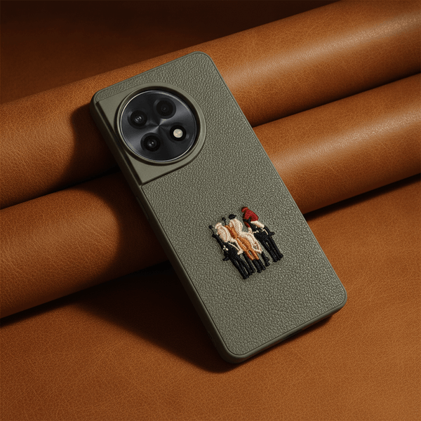 Grey Leather 3 Horse Rider OC Ornamented for Oneplus 11r - The Hatke