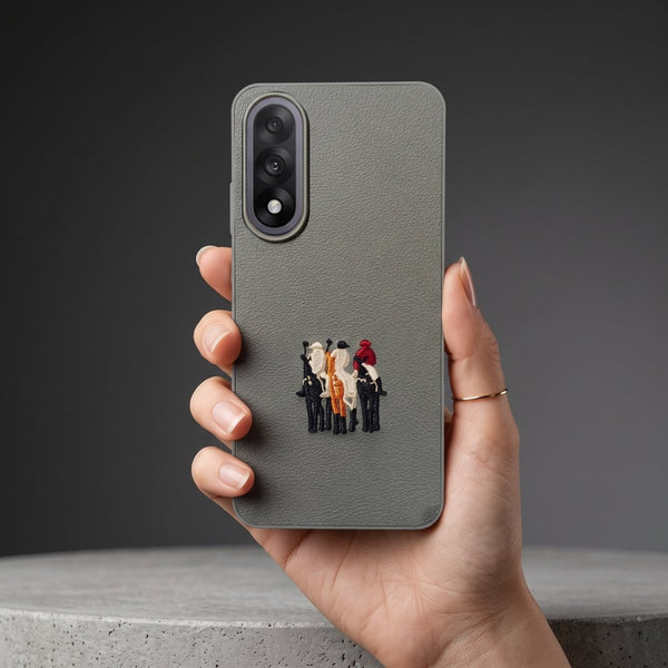 Grey Leather 3 Horse Rider OC Ornamented for Oneplus Nord 5 - The Hatke