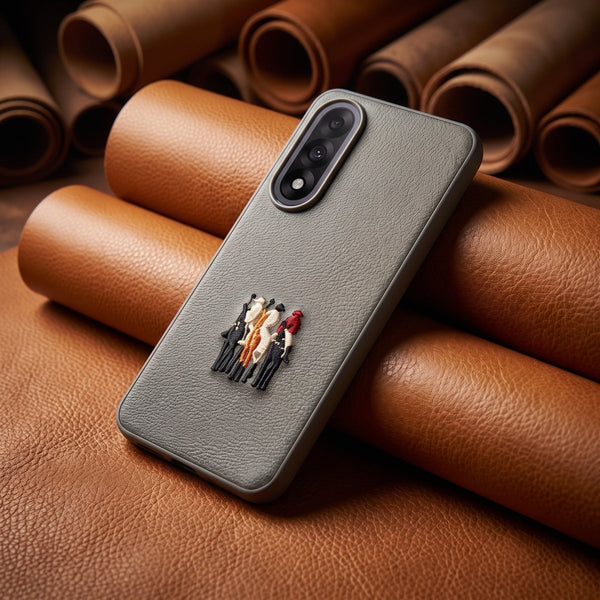 Grey Leather 3 Horse Rider OC Ornamented for Oneplus Nord 5 - The Hatke