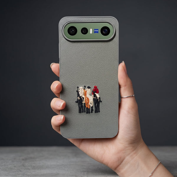 Grey Leather 3 Horse Rider OC Ornamented for Vivo X300 Fe - The Hatke