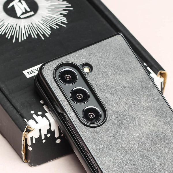Grey Leather Case for Samsung Galaxy Z Fold 6 - The Hatke