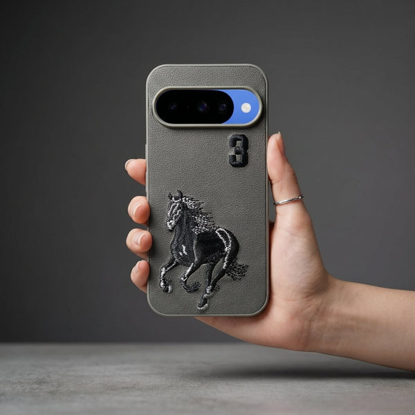 Grey Leather Horse No. 3 OC Ornamented for Google Pixel 10 - The Hatke