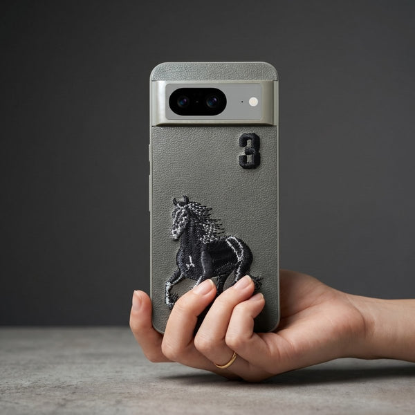 Grey Leather Horse No. 3 OC Ornamented for Google Pixel 8 - The Hatke