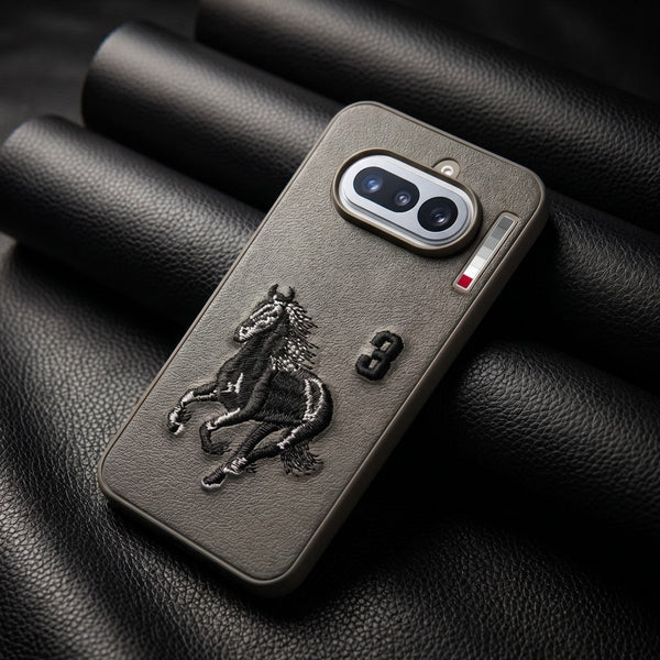 Grey Leather Horse No. 3 OC Ornamented for Nothing Phone 4a - The Hatke