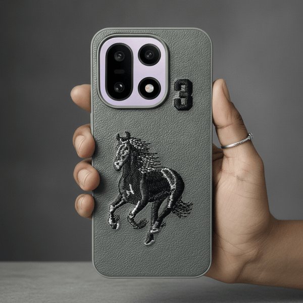 Grey Leather Horse No. 3 OC Ornamented for Oneplus 15 - The Hatke