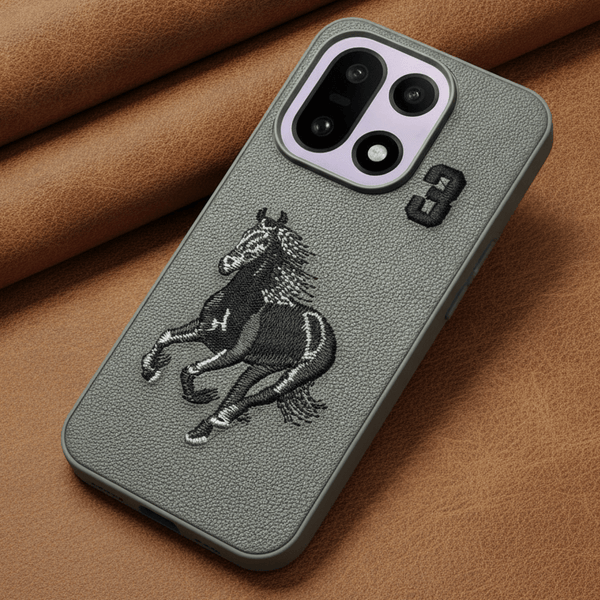 Grey Leather Horse No. 3 OC Ornamented for Oneplus 15 - The Hatke