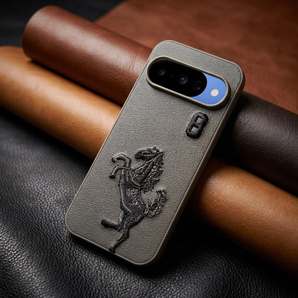 Grey Leather Horse No. 8 OC Ornamented for Google Pixel 10 - The Hatke