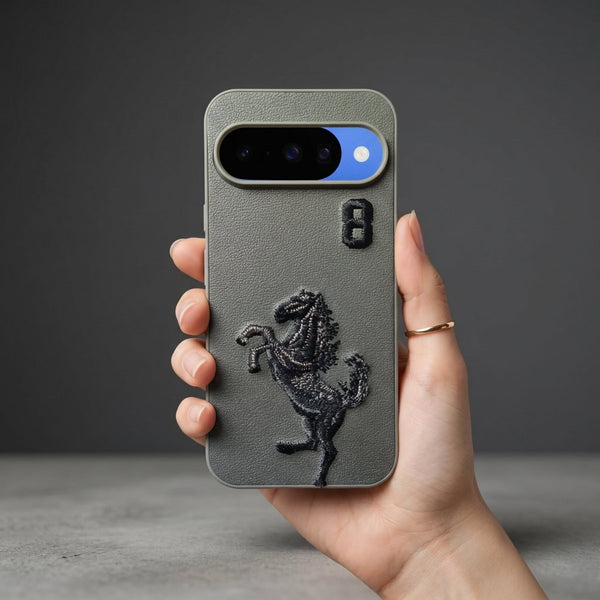 Grey Leather Horse No. 8 OC Ornamented for Google Pixel 10 - The Hatke