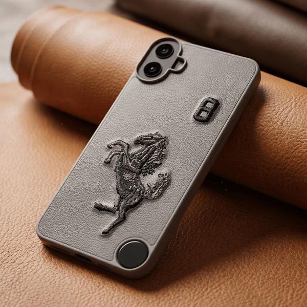 Grey Leather Horse No.8 OC Ornamented for CMF PHONE 1 - The Hatke