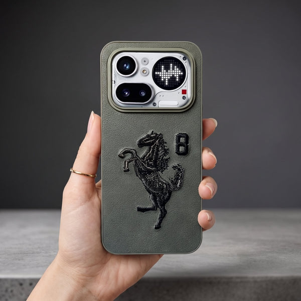Grey Leather Horse No.8 OC Ornamented for Nothing Phone 4A Pro - The Hatke
