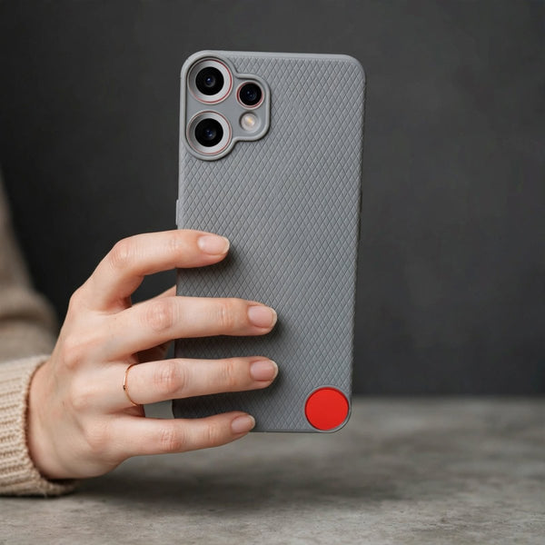 Grey Line Wave Silicone Case for CMF PHONE 2 Pro - The Hatke