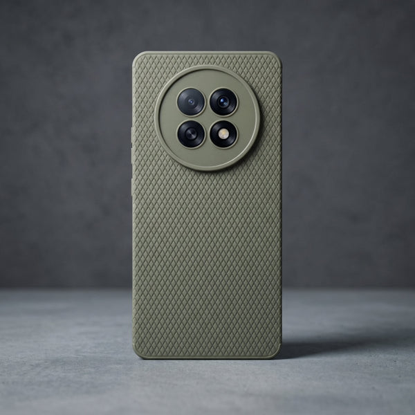Grey Line Wave Silicone Case for Oppo F31 Pro Plus - The Hatke