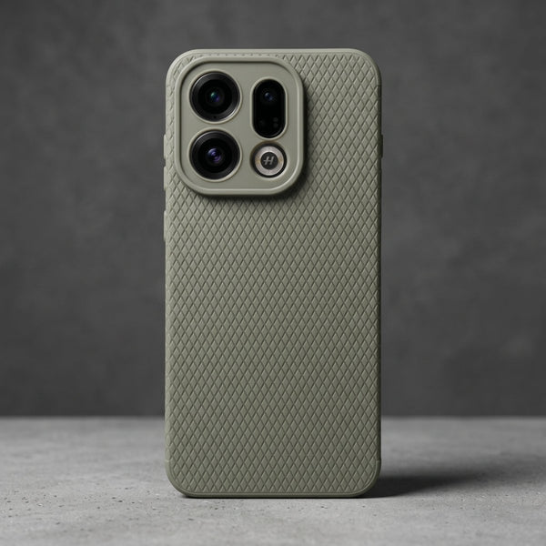 Grey Line Wave Silicone Case for Oppo Find X9 - The Hatke