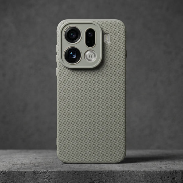 Grey Line Wave Silicone Case for Oppo Find X9 Pro - The Hatke