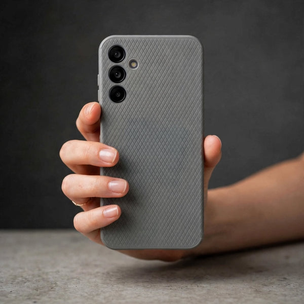 Grey Line Wave Silicone Case for Samaung A56 - The Hatke