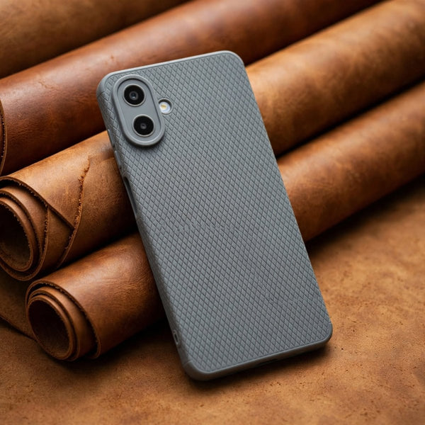 Grey Line Wave Silicone Case for Samsung A07 - The Hatke