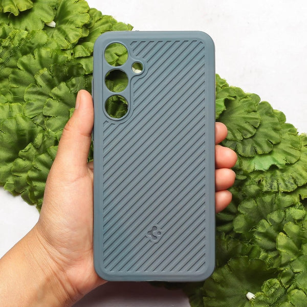 Grey Line Wave Silicone Case for Samsung S23 Fe - The Hatke