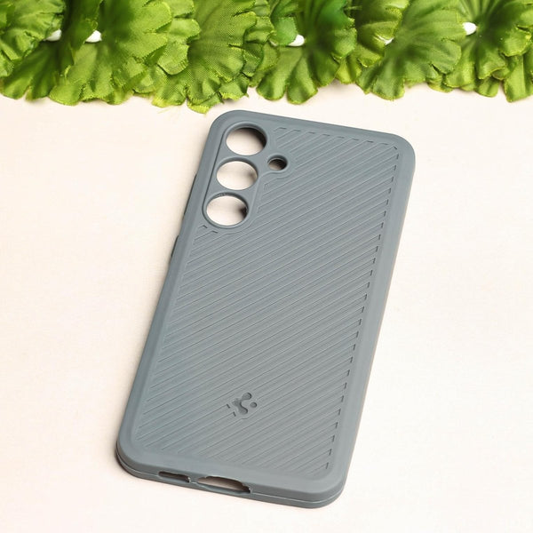 Grey Line Wave Silicone Case for Samsung S23 Fe - The Hatke