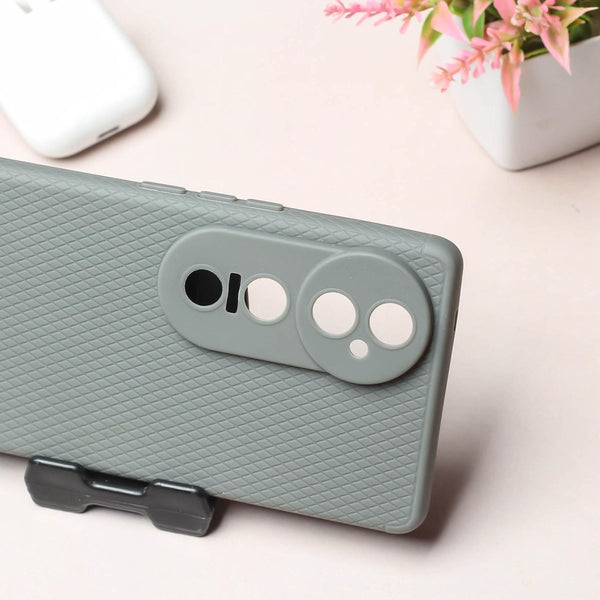 Grey Line Wave Silicone Case for Vivo V40 Pro - The Hatke