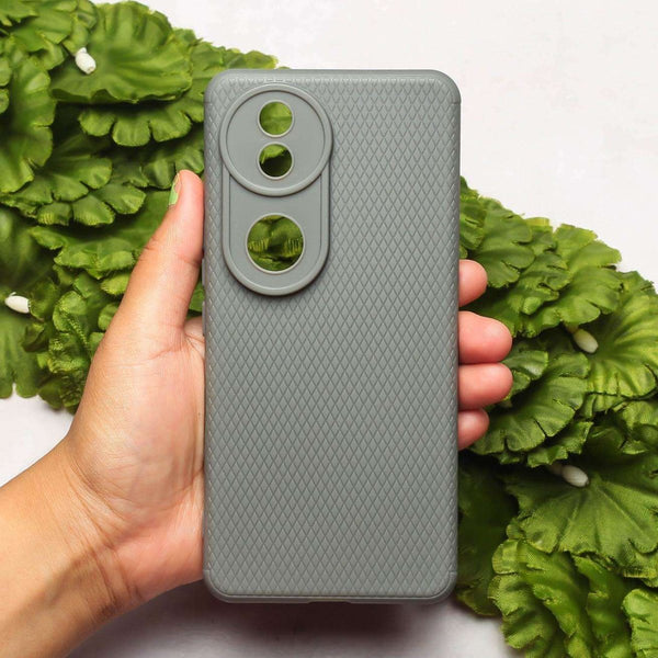 Grey Line Wave Silicone Case for Vivo V50 - The Hatke