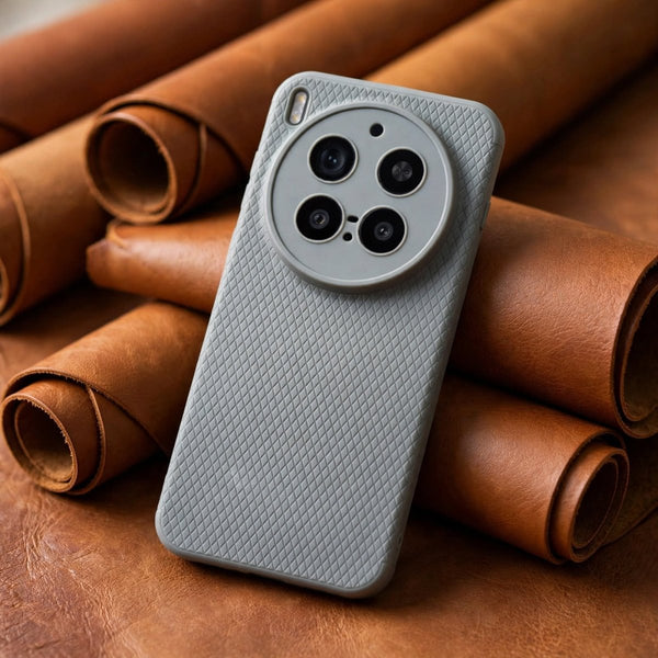 Grey Line Wave Silicone Case for Vivo X300 Pro - The Hatke