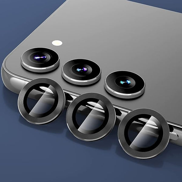 Grey Metallic camera ring lens guard for Samsung S23 Plus - The Hatke