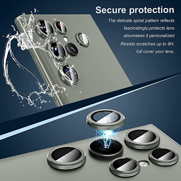Grey Metallic camera ring lens guard for Samsung S23 Ultra - The Hatke